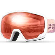 OutdoorMaster front view of kids goggles showing fit and colorful lens benefit visibility