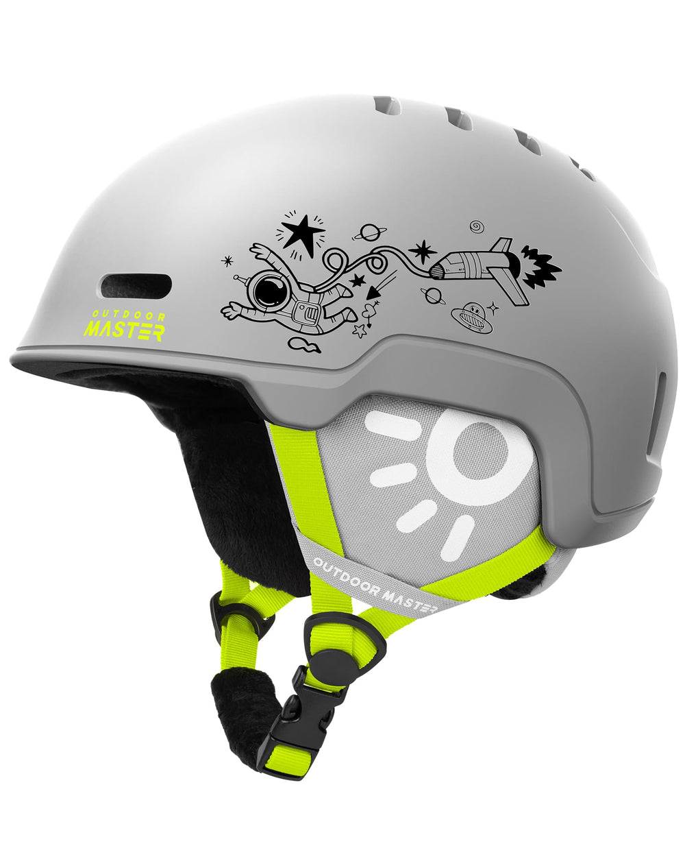 OutdoorMaster front view gray XS helmet showing streamlined protection and comfort