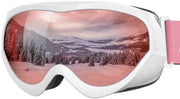 OutdoorMaster front view of kids ski goggles showing colorful frame and lens for visibility