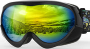 OutdoorMaster front view of goggles showing colorful frame and lens, protective fit