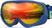 OutdoorMaster front view of kids goggles showing bright frame and strap, clear protection