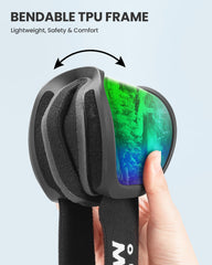 OutdoorMaster Owl fitted to helmet for stable, helmet-compatible wear