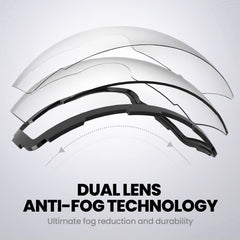 OutdoorMaster PRO photochromic lens transitioning to show automatic light adaptation