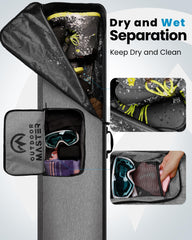 OutdoorMaster folded bag compact storage saves closet space when not in use