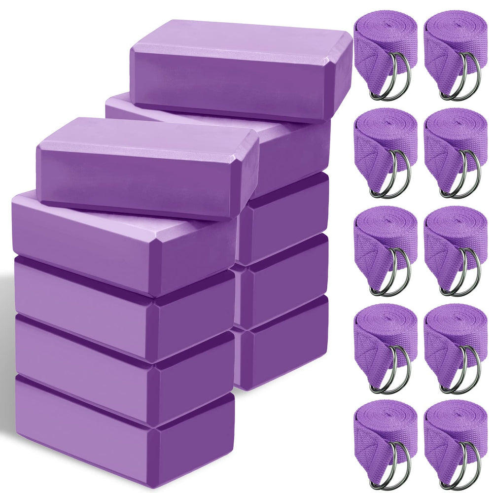 Outus front packaging showing ten purple blocks and straps, clear bulk value