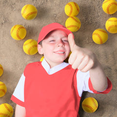 Outus youth player catching soft foam ball demonstrating safer practice drills