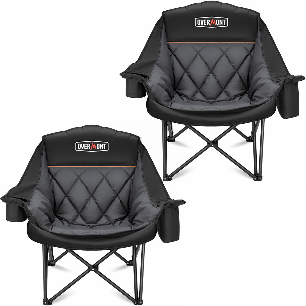 Overmont front view open showing roomy seat and strong support