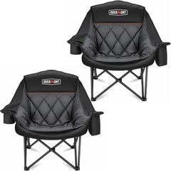 Overmont front view open showing roomy seat and strong support