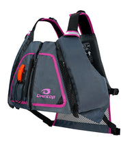 Owntop front view gray-pink showing secure fit and visibility