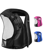 Owntop front view of inflated vest showing secure fit and high visibility