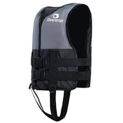 Owntop front view of swim vest showing secure fit and sleek design for comfort