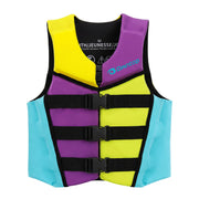 Owntop front view of vest showing secure fit and bright color for visibility