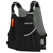 Owntop front view of swim vest showing secure fit and quick zipper