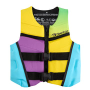 Owntop front view vest showing fit and bright colors for visibility