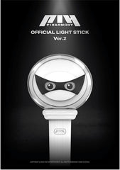 P1HARMONY lightstick close-up showing textured handle and LED lens for durable glow