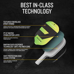 Paddletek Bantam TS-5 edged shock guard protecting rim and increasing durability