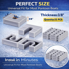Pangda riser installed on pontoon rail illustrating improved drainage