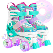 PAPAISON front view of skates showing playful design and visibility benefit