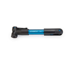 Park Tool PMP-3.2B front view showing compact blue body and mount, convenient carry