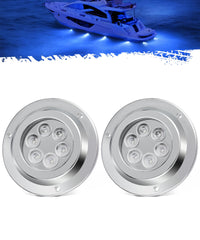 Partsam front view showing blue light and clear lens, enhances nighttime visibility