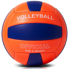 PECOGO volleyball front view showing size and colors, ideal for play