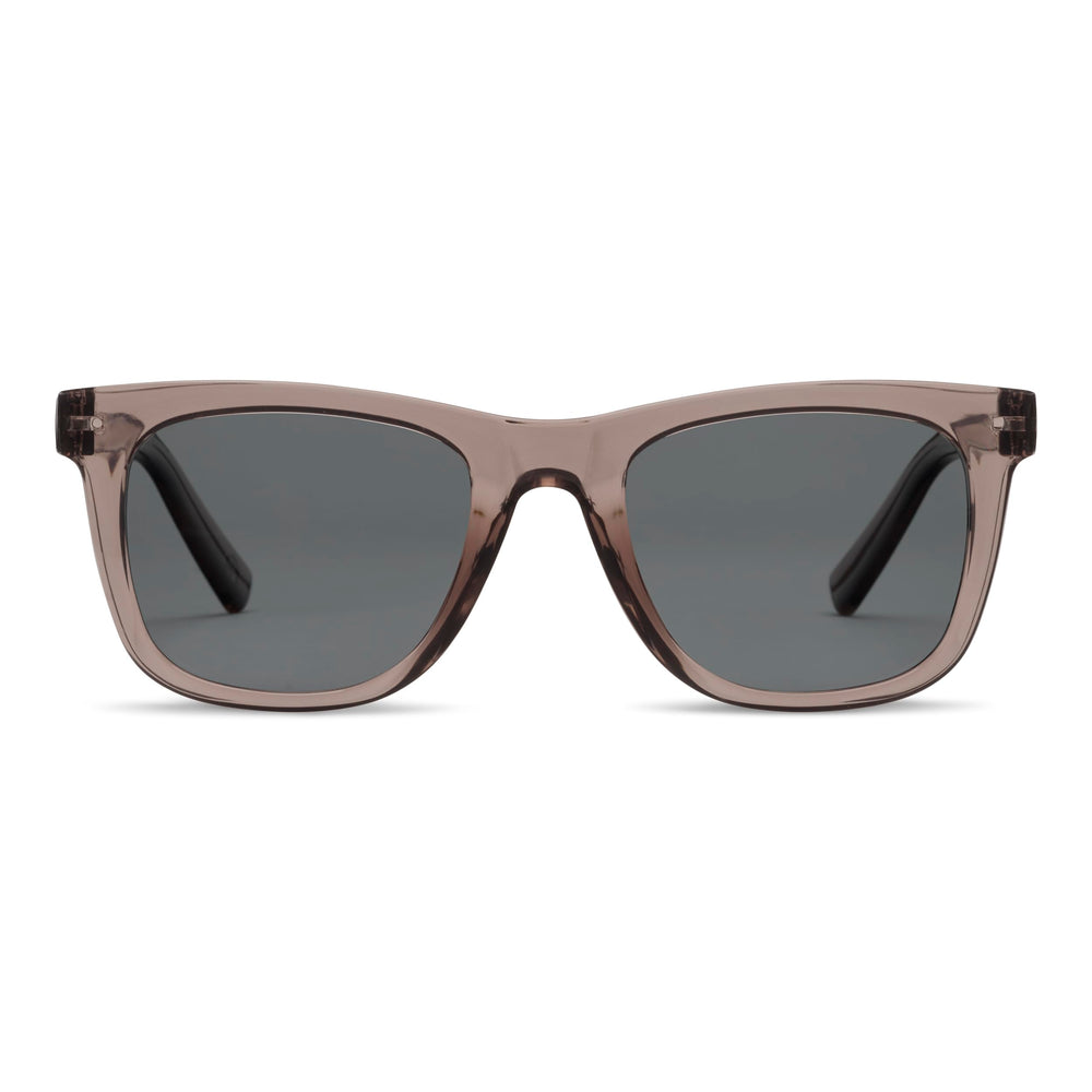 Peepers by PeeperSpecs warm gray harbor front view showing discreet bifocal and stylish fit