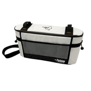 Pelican Exochill front view showing cooler pocket and reflective logo for visibility
