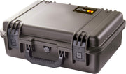 Pelican iM2300 front view showing rugged shell and travel-ready shape