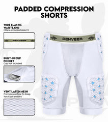 Penveer rear view highlighting spine pad coverage and lower-back protection benefit
