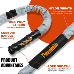 Perantlb close-up of 8.7-inch heat-shrink handle demonstrating secure non-slip grip benefit