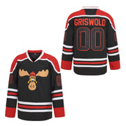 PERC30 front view black jersey showing #00 and holiday design, durable and stylish