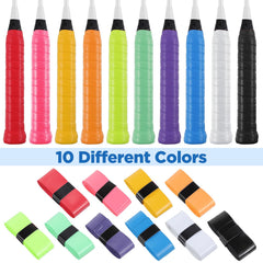 PercyEffie arranged ten-color overgrips for easy selection and organization