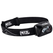 Petzl Actik Core front view showing lamp and strap, compact brightness benefit