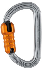 Petzl Bm'D front view showing D-shape and TRIACT-LOCK for secure connections