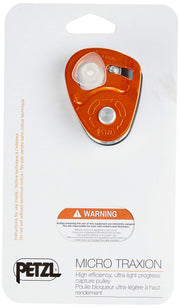 PETZL Micro Traxion front view showing compact pulley and harness attachment benefit