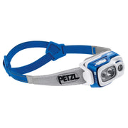 PETZL Swift RL front view showing compact lamp and bright beam benefit visibility