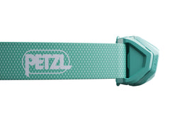 PETZL TIKKINA headband closeup showing recycled strap and washable convenience