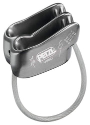 Petzl Verso front profile in gray showing compact shape and lightweight benefit