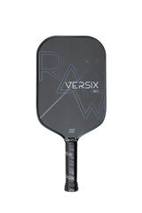 PickleballCentral VERSIX RAW front face showing clean carbon fiber for crisp shots