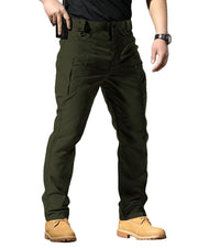 PIDO YOGA front view of pants showing fit and pocket layout for versatile wear