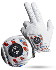 Pins & Aces glove palm detail highlighting AAA Cabretta leather grip benefit