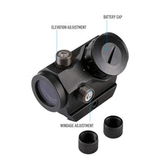 Pinty top view of controls and battery access for quick adjustments