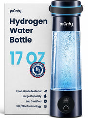PIURIFY bottle front view showing sleek design and labeled controls, easy handling benefit
