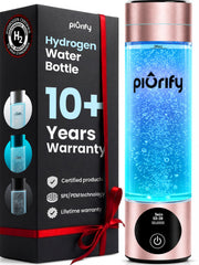 PIURIFY front view showing bottle design and clear branding for portability benefit