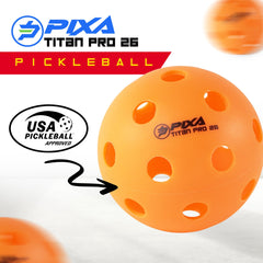 PIXA Titan Pro 26 close-up of 26-hole texture highlighting consistent bounce