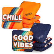 Play Platoon front view of Good Vibes Chill bags showing vibrant design and durability