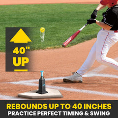 PLAYAPUT wide anti-slip base on turf providing steady stance and safer swings