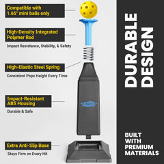 PLAYAPUT close-up on height adjustment mechanism for up to 40-inch pop benefit