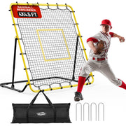PLAYAPUT rebounder front view showing full frame and net, demonstrating portability benefit