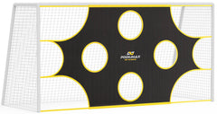 PodiuMax front view of 12x6FT target net showing ten zones and quick setup benefit